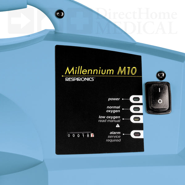 millennium m10 home oxygen concentrator detail view blue