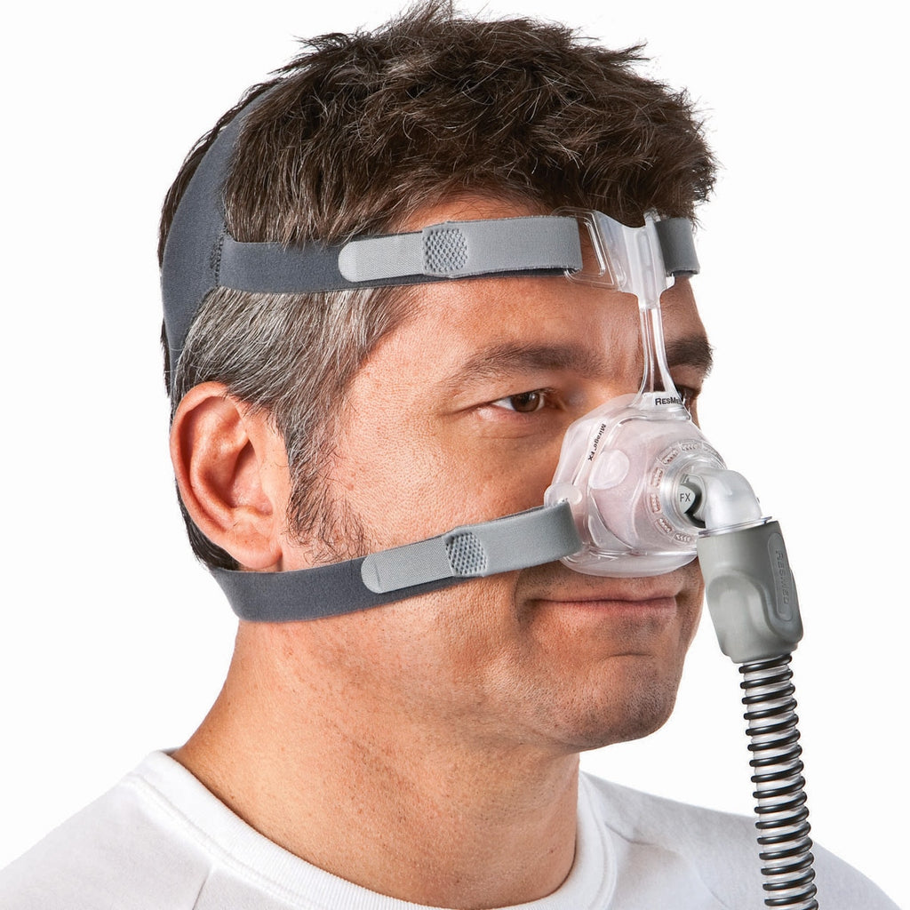 mirage fx cpap mask in use