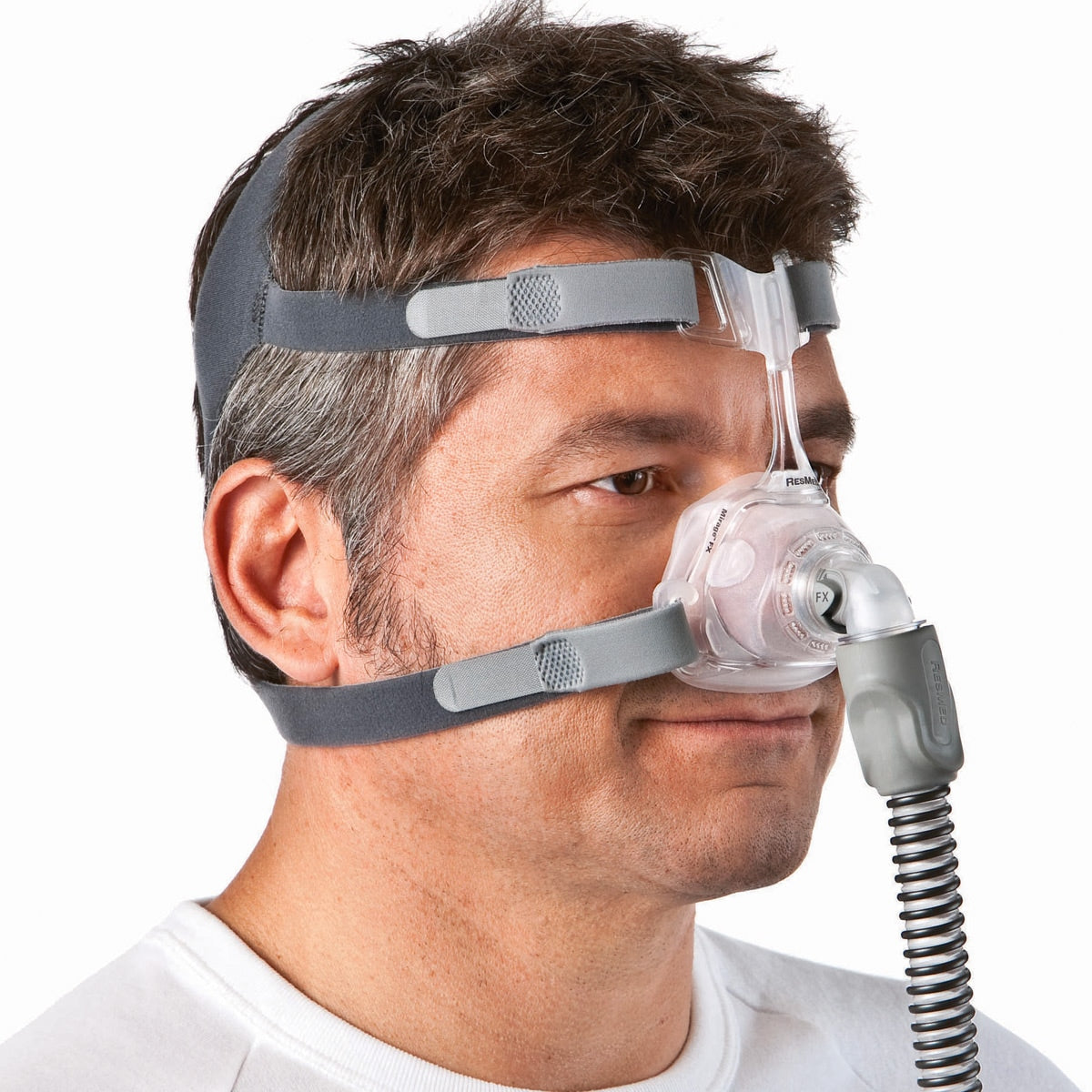 mirage fx cpap mask in use