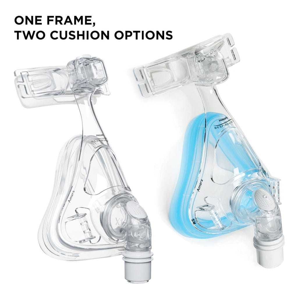 amara full face cpap mask one frame two cushion options