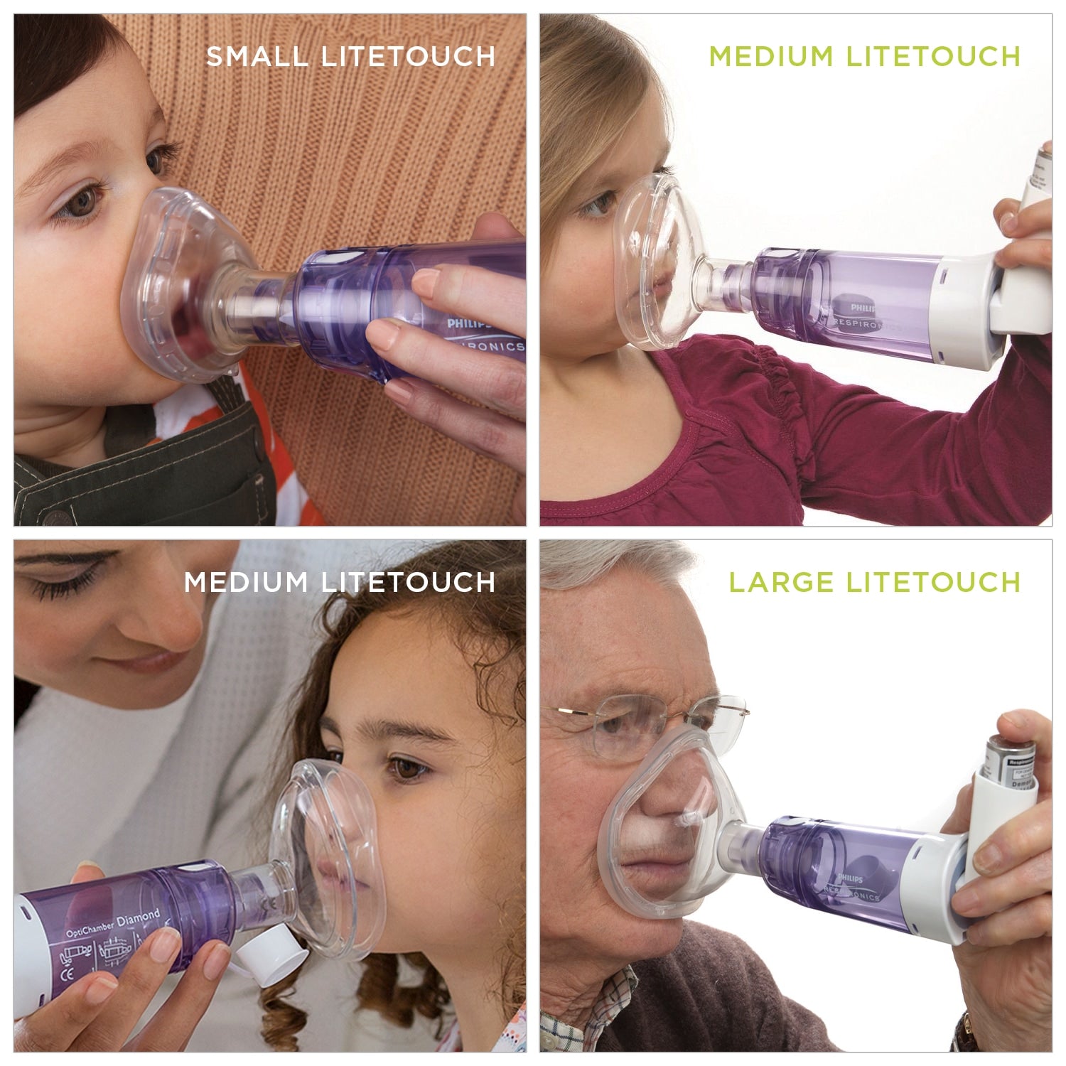 LiteTouch Mask for OptiChamber Diamond Valved Holding Chambers