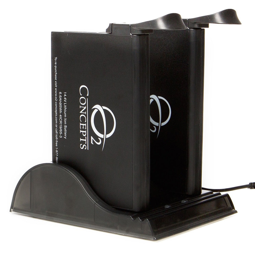 Dual Bay Smart Battery Charger for SimplyGo, OxLife Independence & EverGo Concentrators