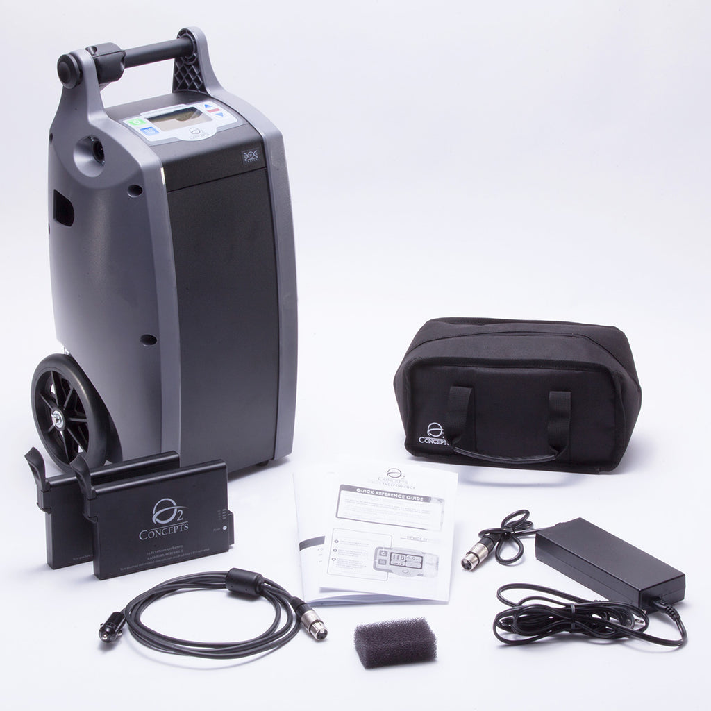 o2 concepts oxlife independence portable oxygen concentrator whats included