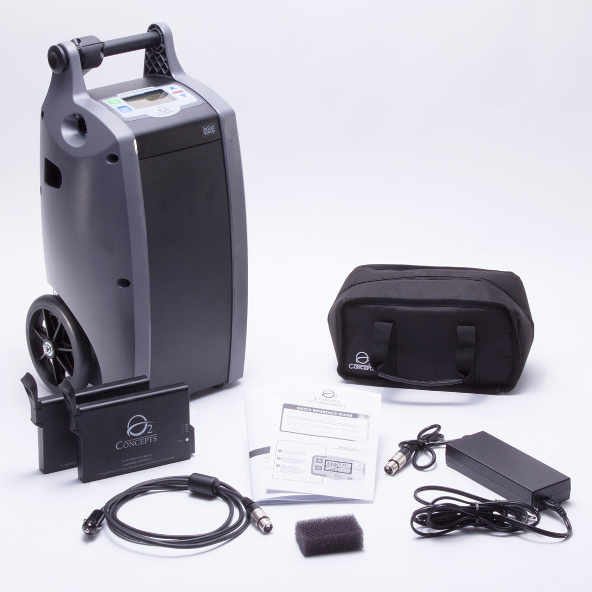 o2 concepts oxlife independence portable oxygen concentrator whats included