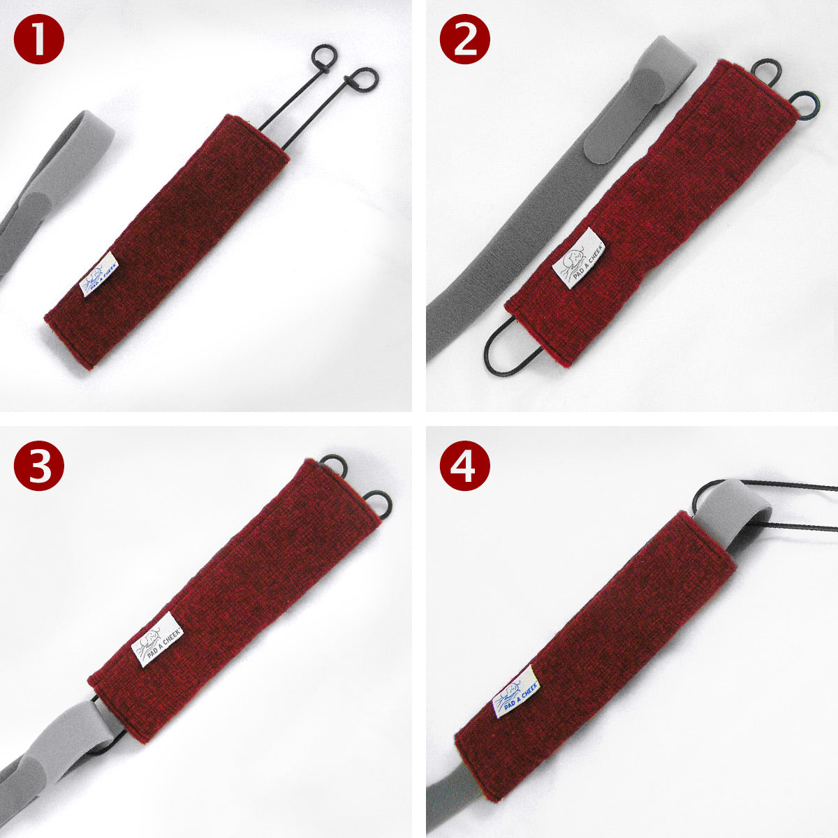 Pad A Cheek Fleece CPAP Mask Headgear Strap Wraps - 1 Pair