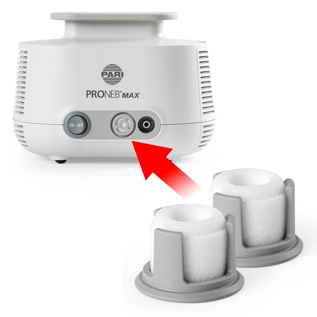 Air Filters (with Holder) for PRONEB Max Nebulizer Compressors - 2 Pack