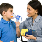 pari trek s portable aerosol compressor nebulizer kit in use child 2