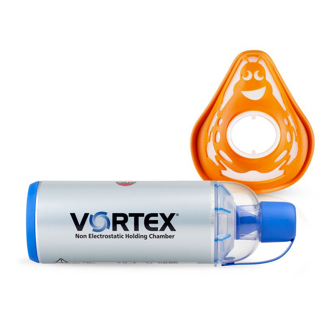 Vortex Non-Electrostatic Valved Holding Chamber