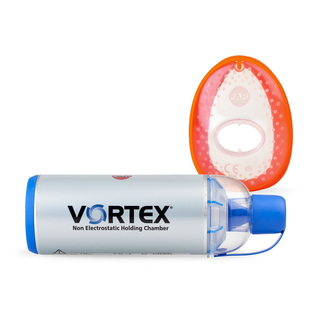 pari vortex valved holding chamber with small pediatric mask