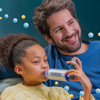 pari vortex valved holding chamber aerosol therapy in use