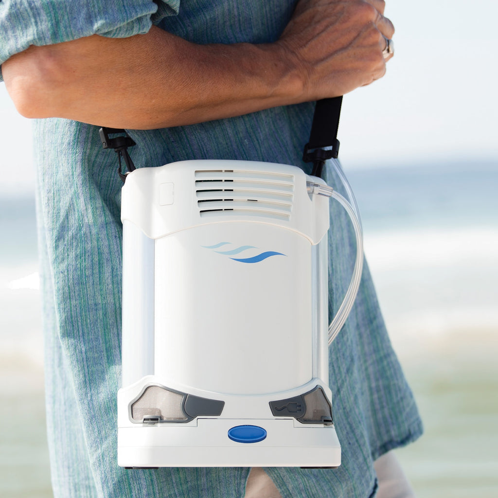 Hand Held O2 Machine FreeStyle Comfort Portable Oxygen Concentrator Bundle (Pulse Dose ...