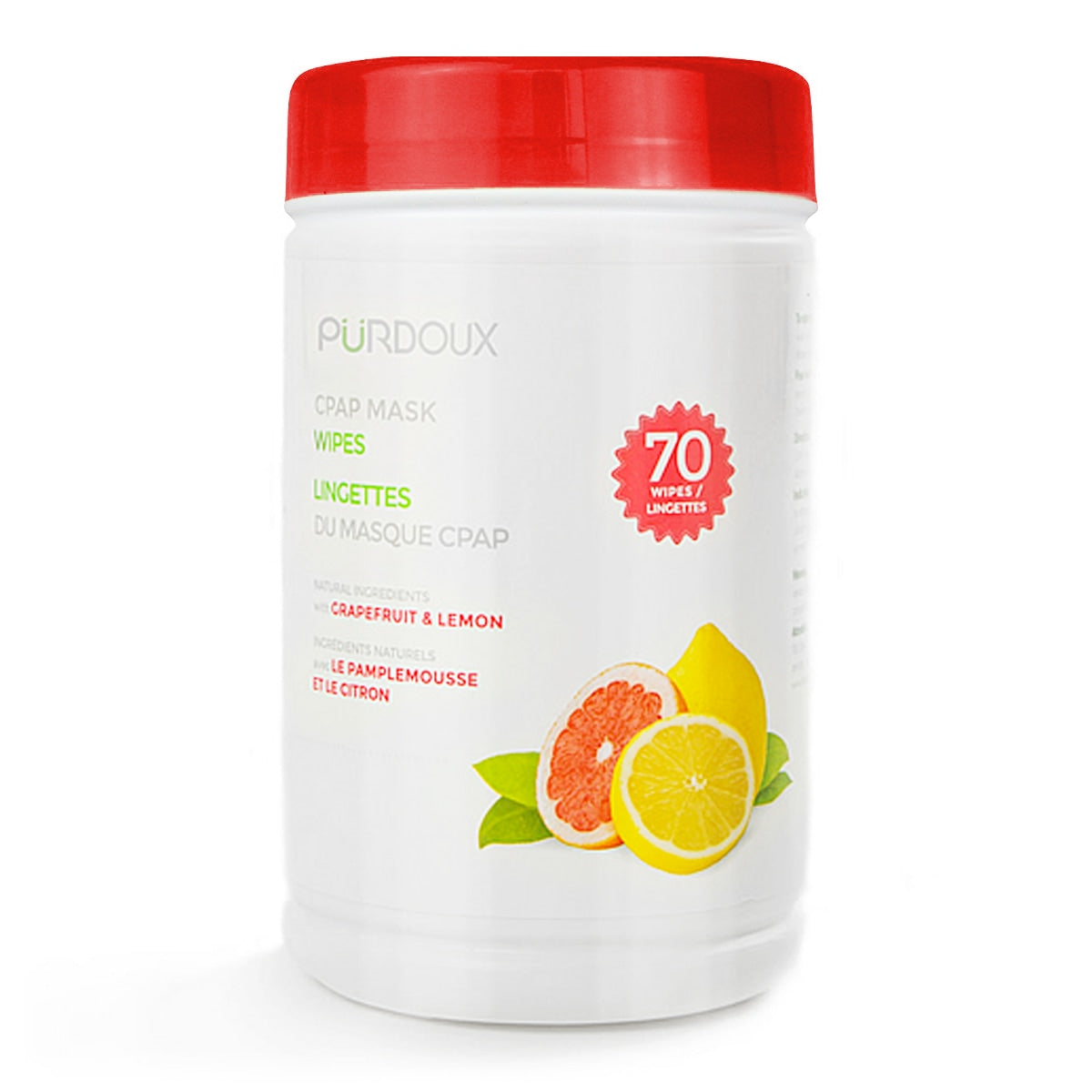 purdoux unscented cpap wipe canister