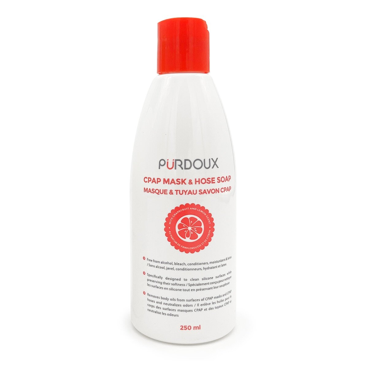 purdoux cpap bipap mask tubing soap citrus