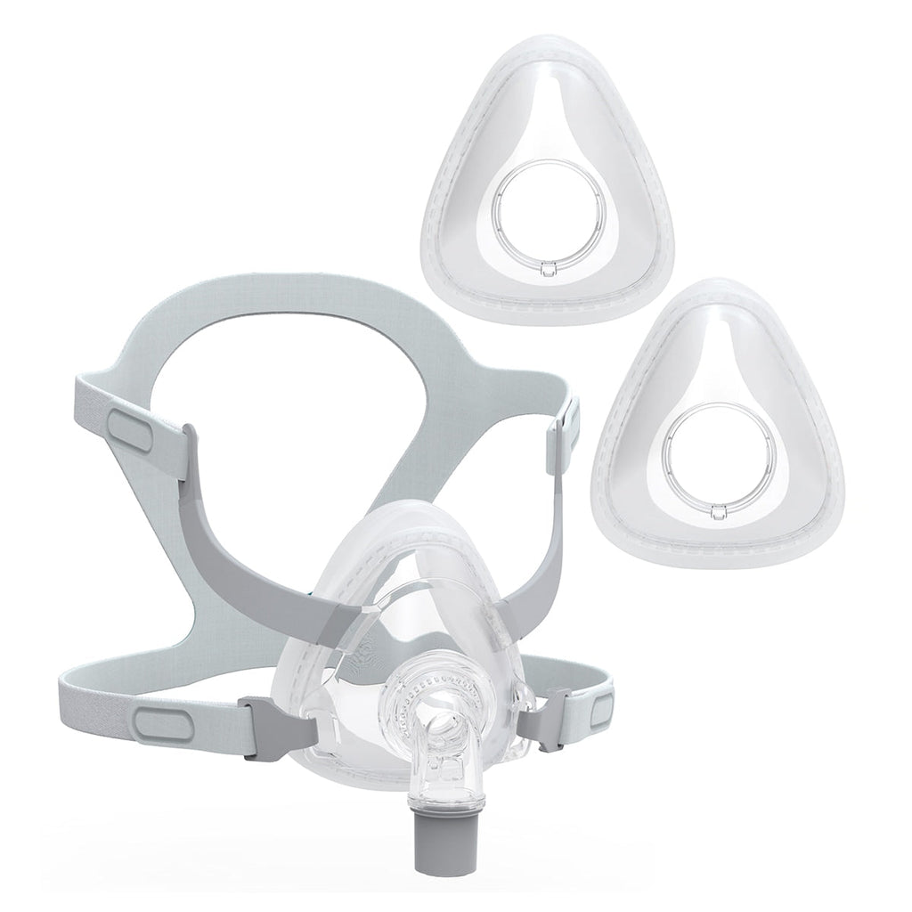 CPAP mask assembly on a white background