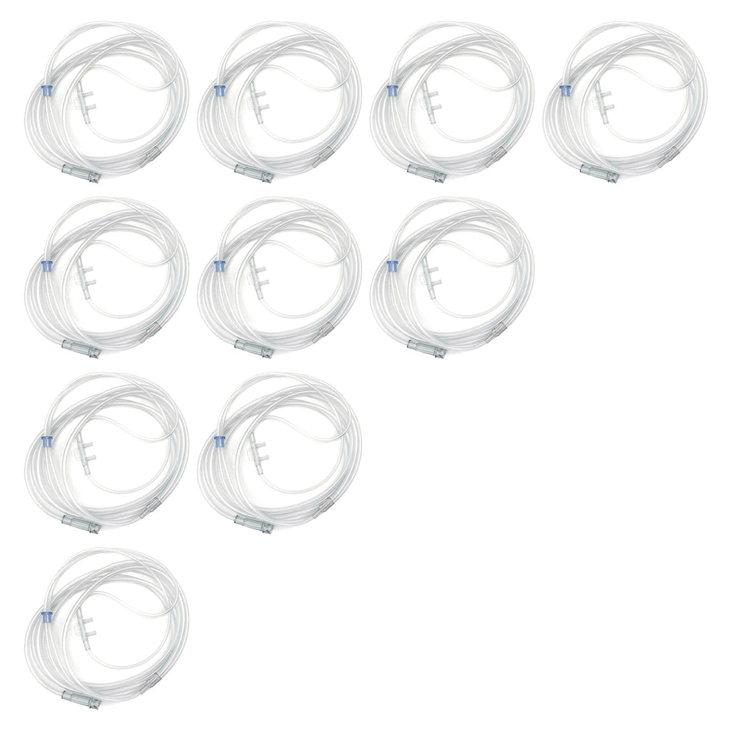 10 pack react oxygen nasal cannulas with tubing 