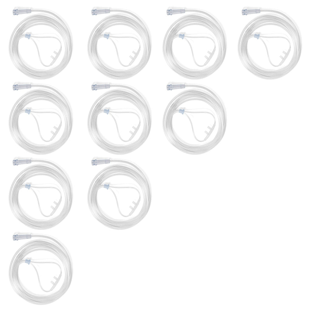 10 pack react oxygen nasal cannulas with tubing 