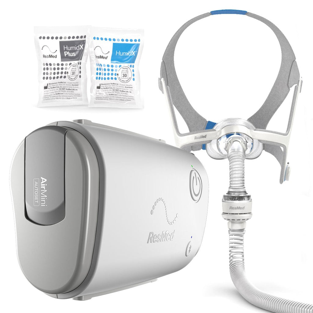 AirMini CPAP Machine with an AirFIt N20 CPAP Mask Set Up 