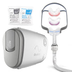 AirMini CPAP Machine with an AirFIt N20 CPAP Mask with multiple cushions 