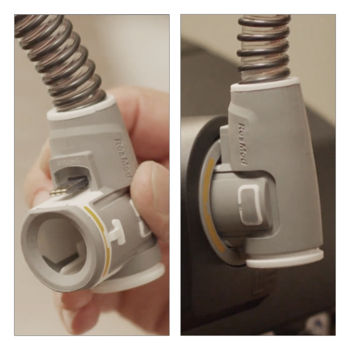 Closeup of AirSense 10 ClimateLineAir Heated Tubing