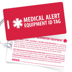 respiratory medical alert luggage tag cpap oxygen