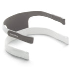 White and gray headgear with 'DreamWisp' branding on a white background