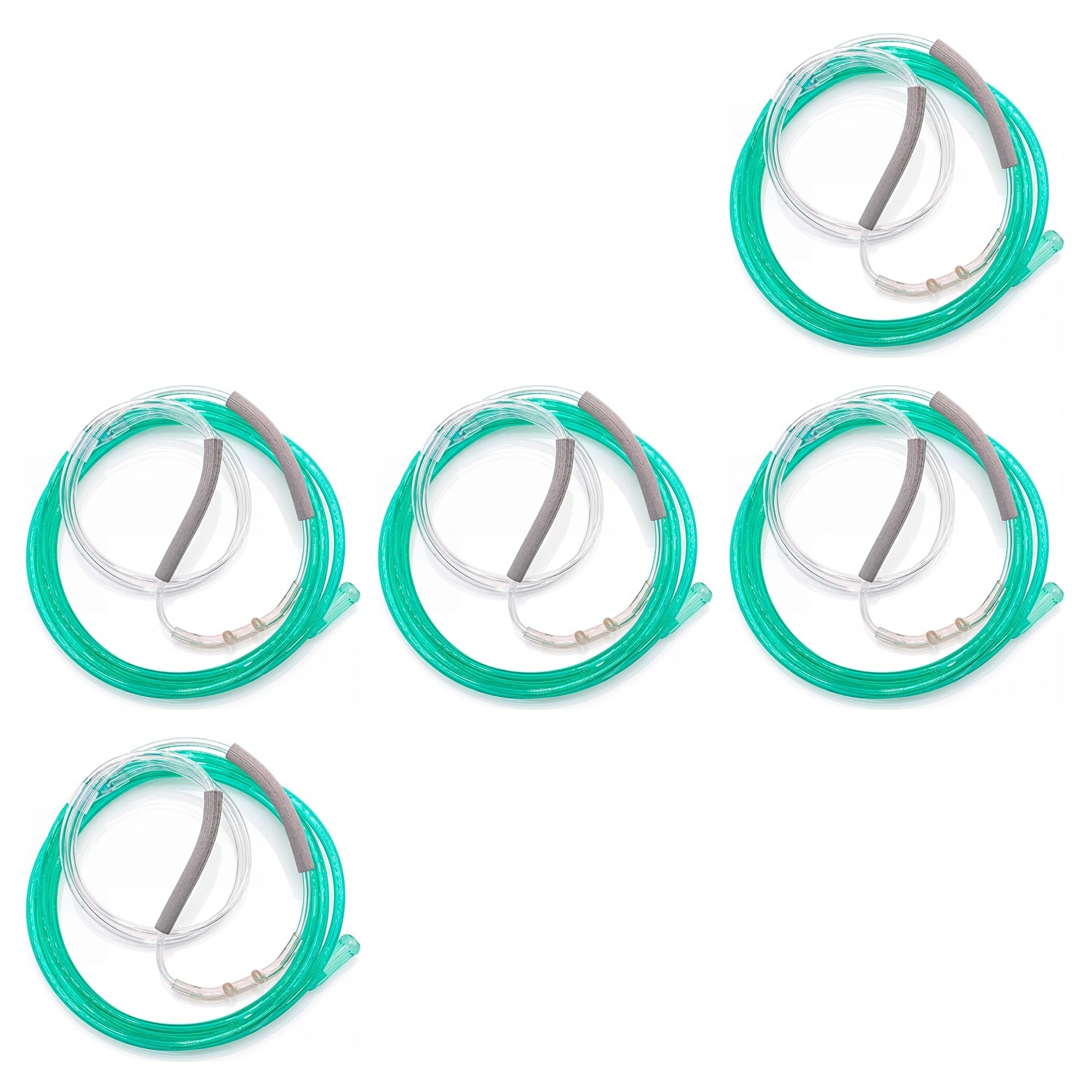 5 pack of Green Salter Airlife High Flow Nasal Cannulas