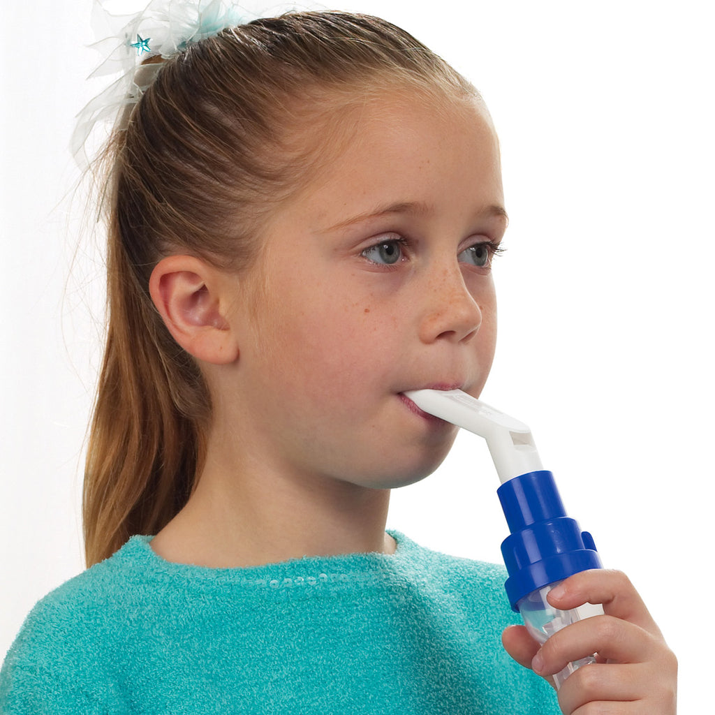 sidestream disposable nebulizer in use