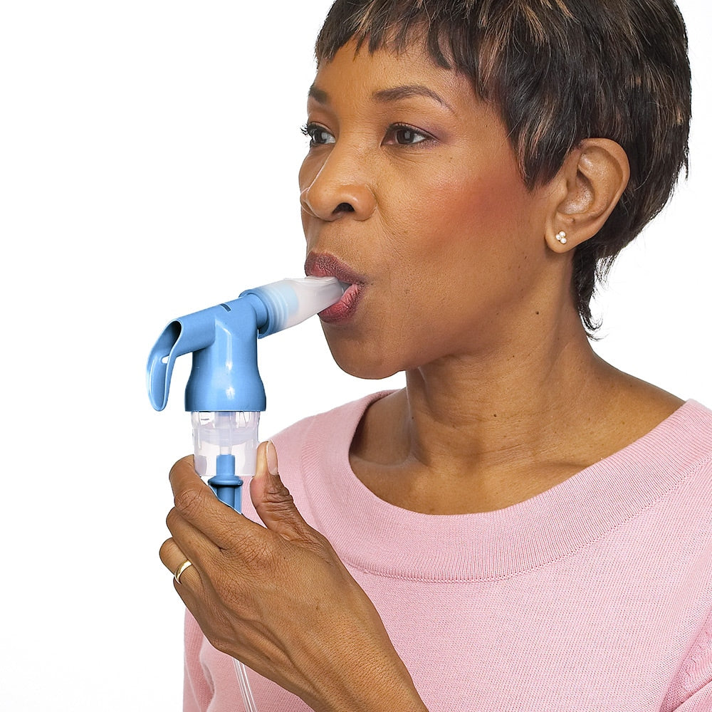sidestream plus reusable nebulizer in use