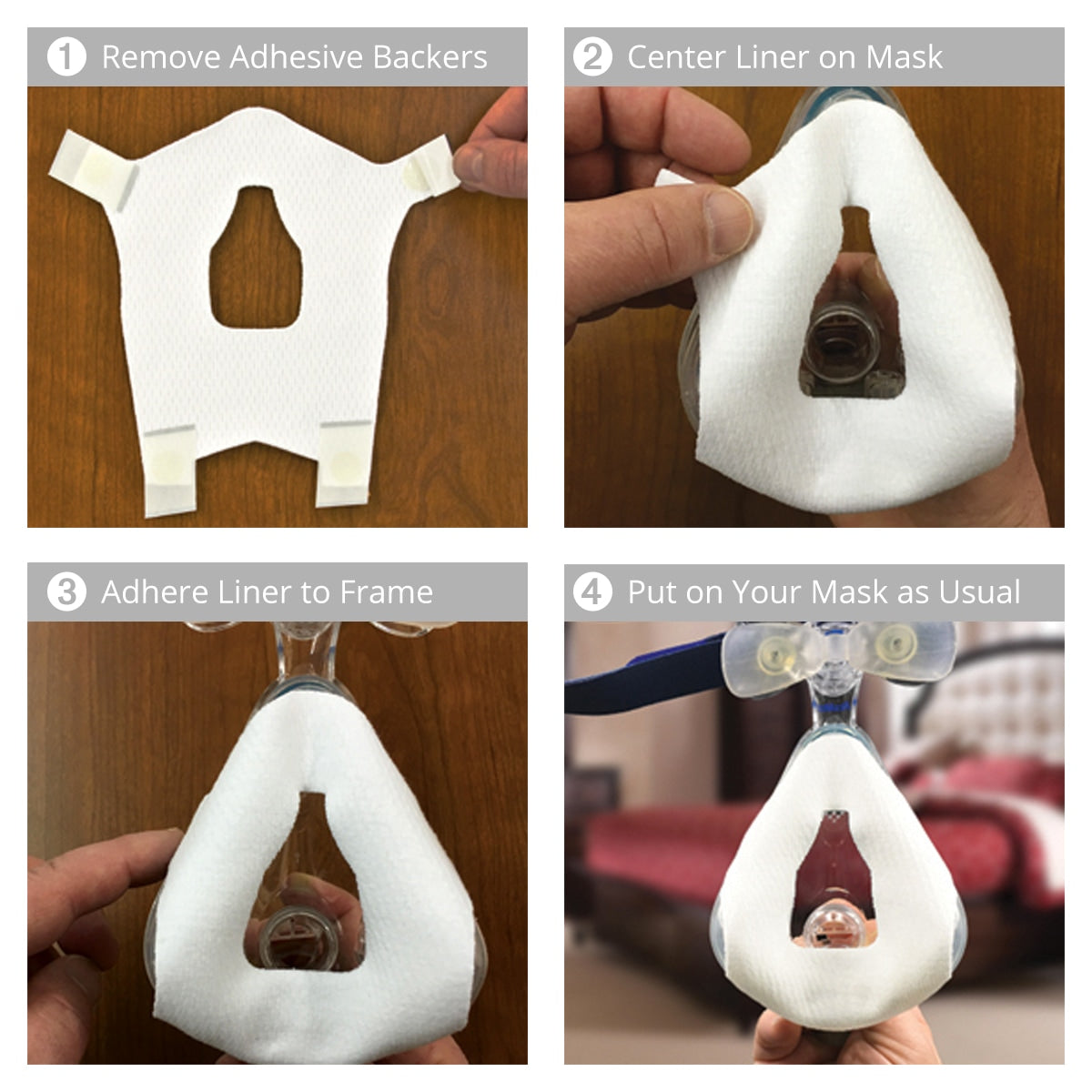 Silent Night Total Face CPAP Mask Liners - 30-Night Supply