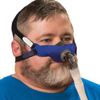 sleepweaver elan cpap mask worn with beard