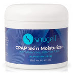 Snugell CPAP Skin Moisturizer jar with blue label on a white background