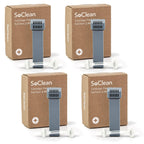 Four SoClean cartridge filters with packaging on a white background