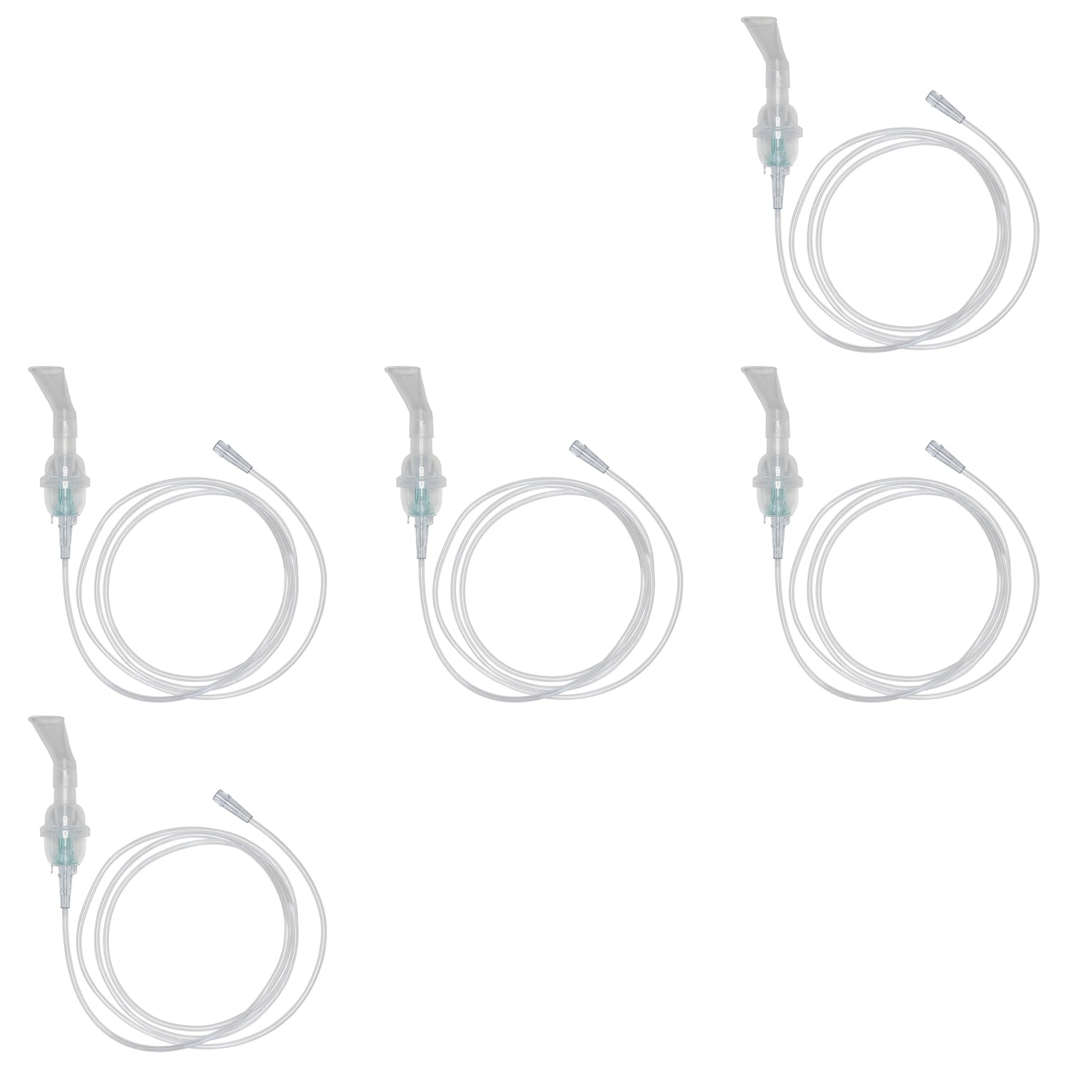 Sunset Disposable Nebulizer Kit with Angled Mouthpiece & 7 Foot Tubing