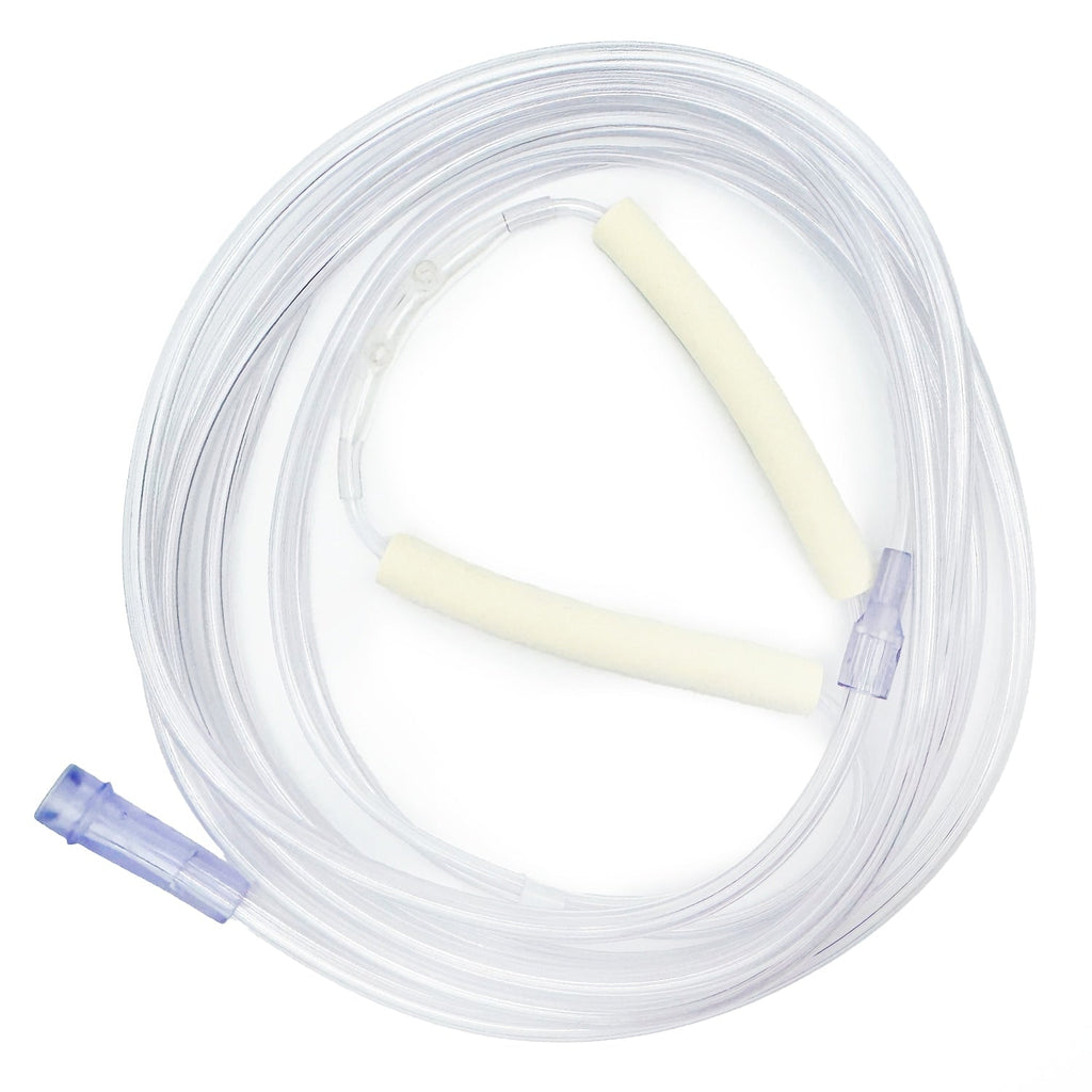 Nasal Cannula with Foam Ear Cushions & 7 Foot Oxygen Supply Tubing