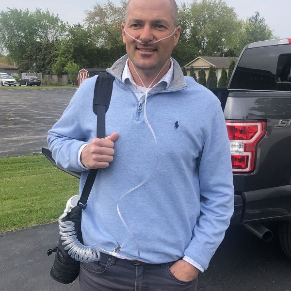 Tidy Tubing Self-Retracting Oxygen Supply Tube (with Free Nasal Cannula) - 5 Foot