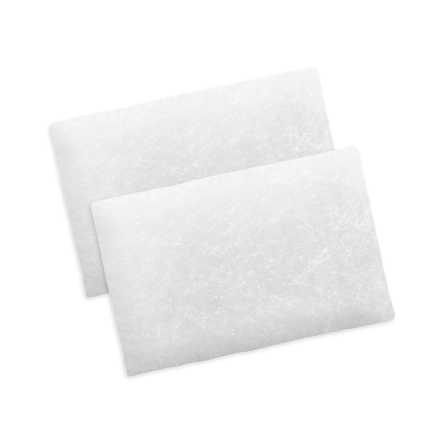 Two white filters on a white background