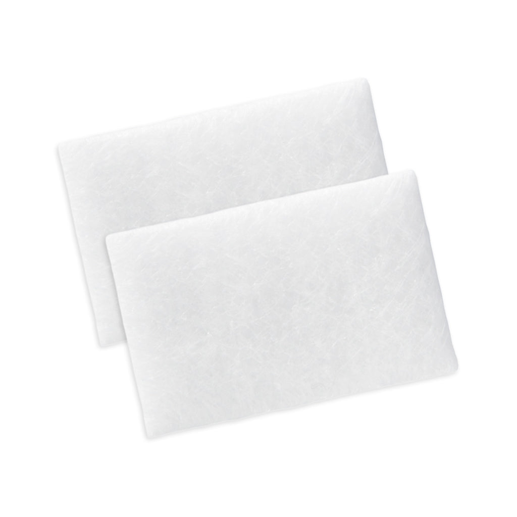 two white filters on a white background 