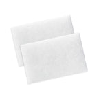 two white filters on a white background 
