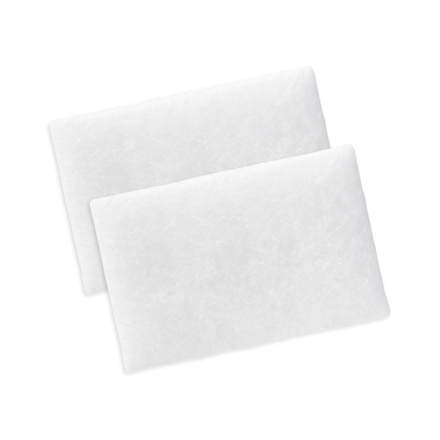 two white filters on a white background 