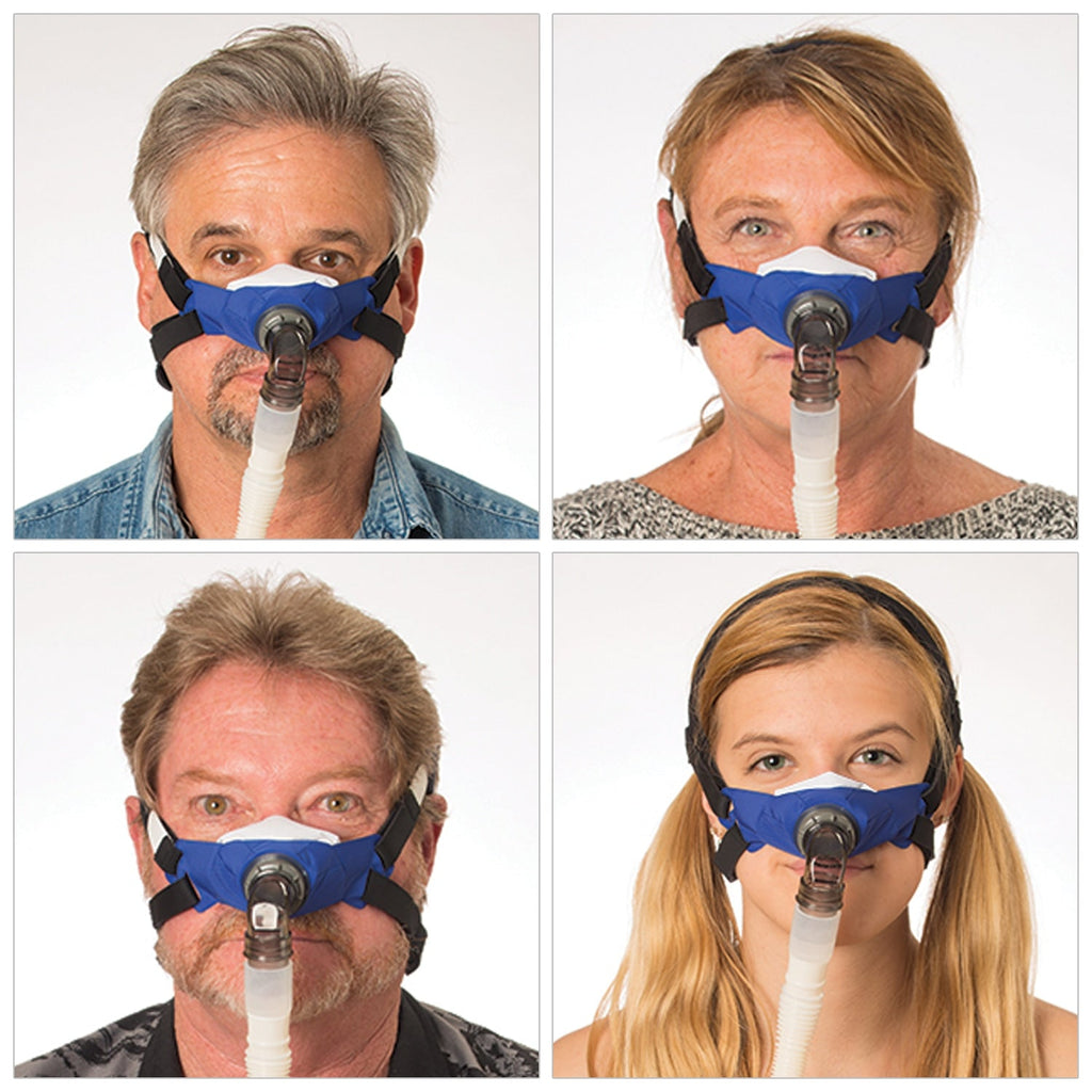 Various people wearing SleepWeaver 3D CPAP Masks